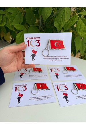 29 Ekim Cumhuriyet 103. Yıl Özel Tasarım Türk Bayrağı Anahtarlı&hellip;