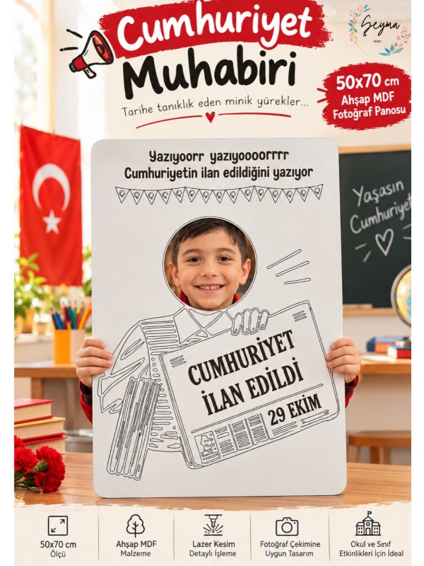29 Ekim Cumhuriyet Muhabiri – 50×70 cm Ahşap MDF Fotoğraf Panosu… 29 Ekim Cumhuriyet Muhabiri – 50×70 cm Ahşap MDF Fotoğraf Panosu…