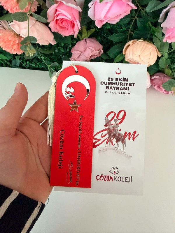29 Ekim Cumhuriyet Bayramı Özel Tasarım Ahşap Kitap Ayracı… 29 Ekim Cumhuriyet Bayramı Özel Tasarım Ahşap Kitap Ayracı…