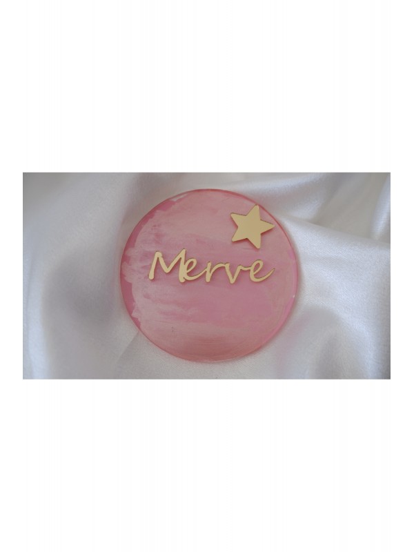 Şeffaf Pleksi Isim Magnet Pembe&hellip;