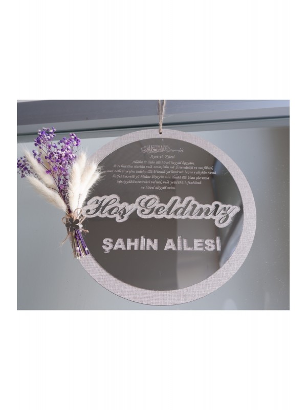 Pleksi Kişiye Özel Hoşgeldiniz Ve Ayetel Kürsi Yazılı Kapı Süs&hellip;