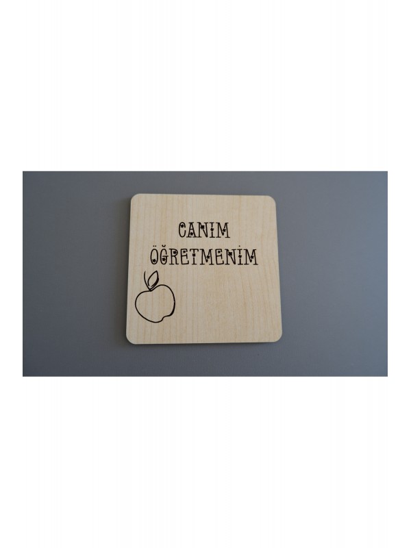 Öğretmenler Gününe Özel Ahşap Bardak Altlığı 4'lü&hellip;