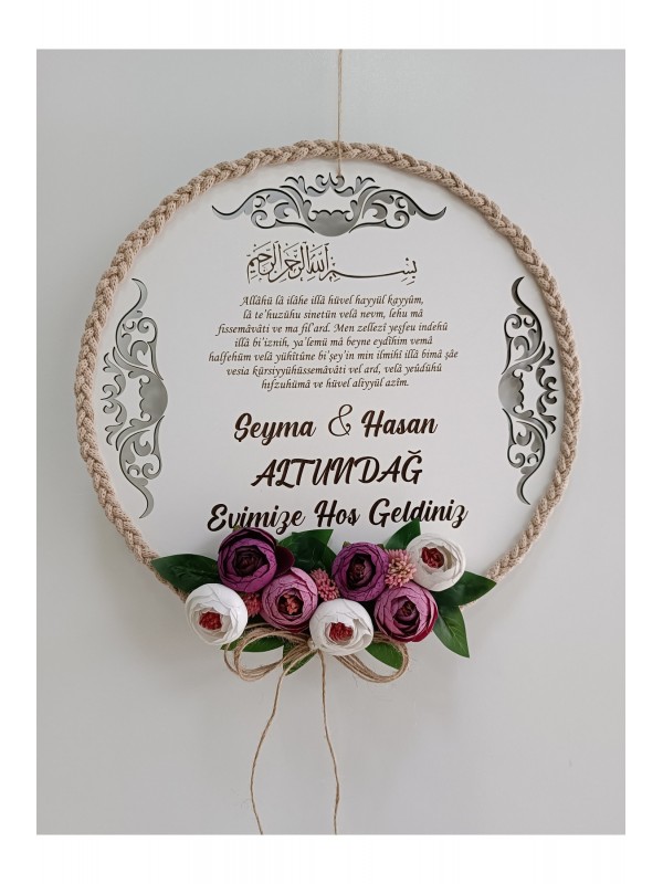 Mor Çiçekli Aşhap Kapı Süsü&hellip;