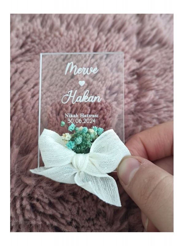 Şeffaf Pleksi Nişan Nikah Söz Magneti 20 li&hellip;