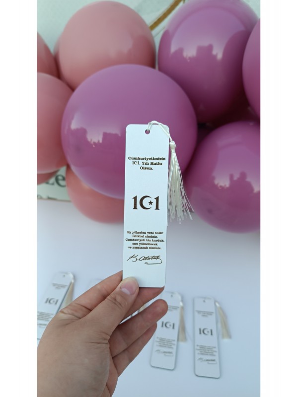 29 Ekim Cumhuriyet Bayramı Hediyelik Kitap Ayracı 10lu