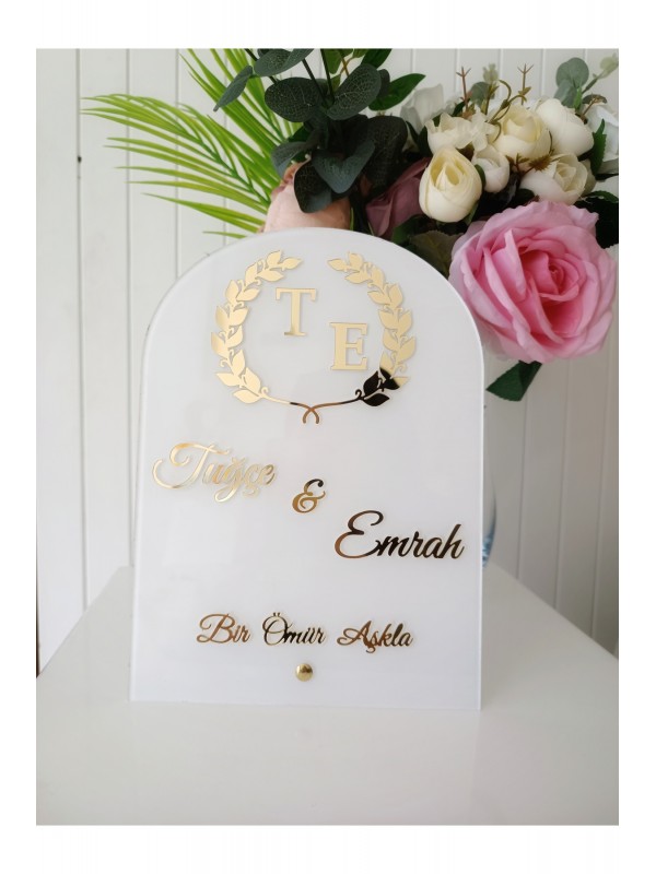 Nişan, Söz Masaüstü İsimlik Boyalı Şeffaf Pleksi&hellip;