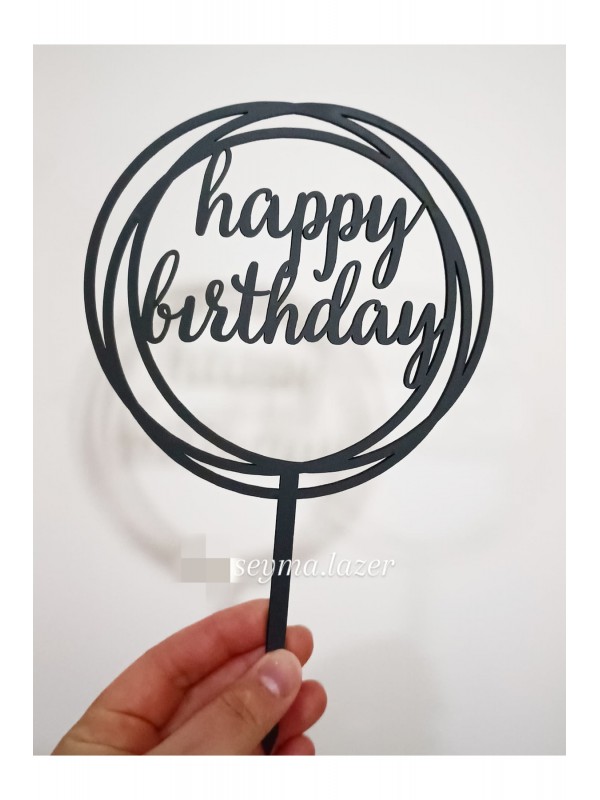 Happy Birthday Ahşap Pasta Süsü&hellip;