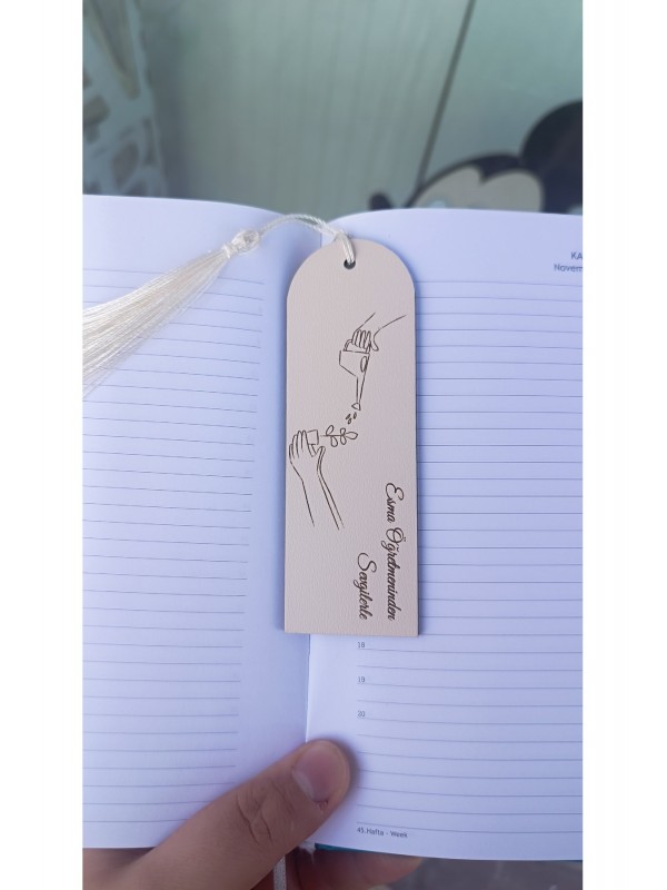 İsme Özel Ahşap Kitap Ayracı 5Adet