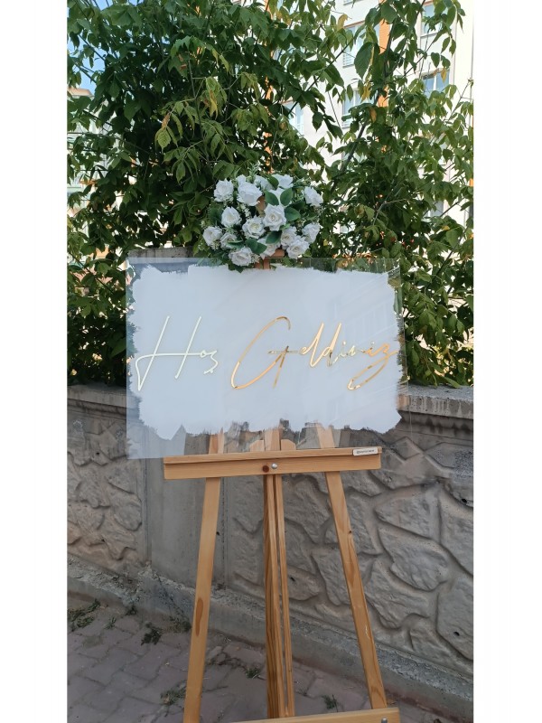 Şeffaf Pleksi Hoş Geldiniz Karşılama Panosu&hellip;