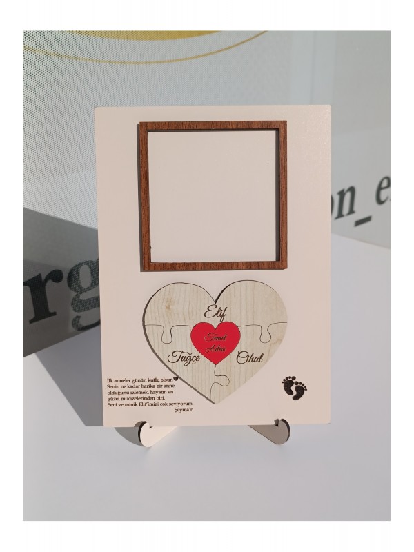 Aile Puzzle Fotoğraf Çerçevesi