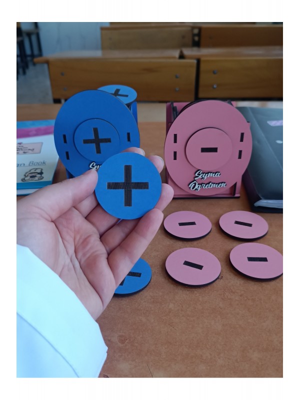 Mıknatıslı Kutulu Sayma Pulları İki Renk 25'er&hellip;