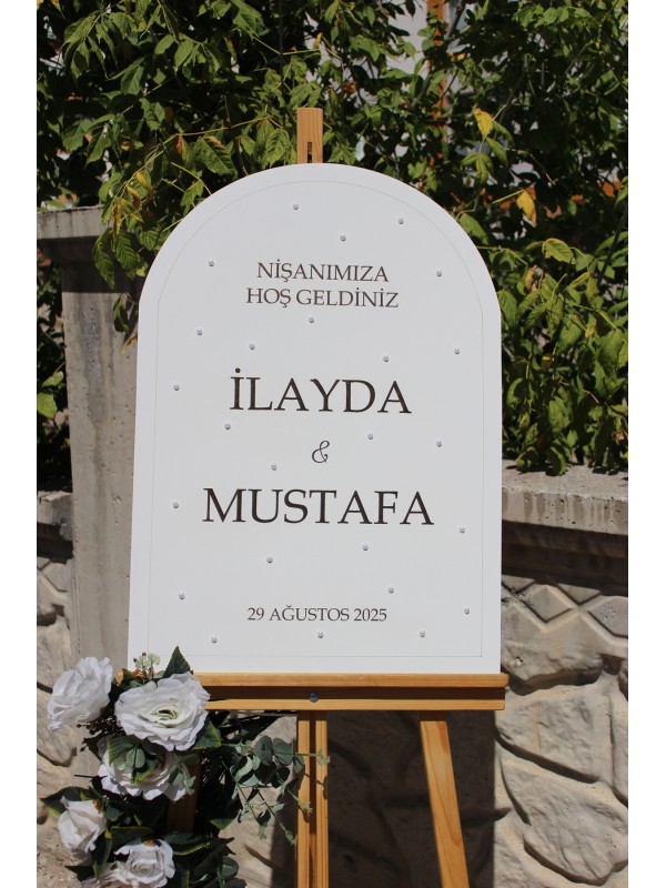İncili Nişan Düğün Karşılama Panosu&hellip;
