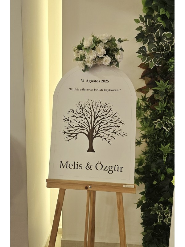 Nişan Düğün Parmak İzi Anı Ağacı Panosu&hellip;