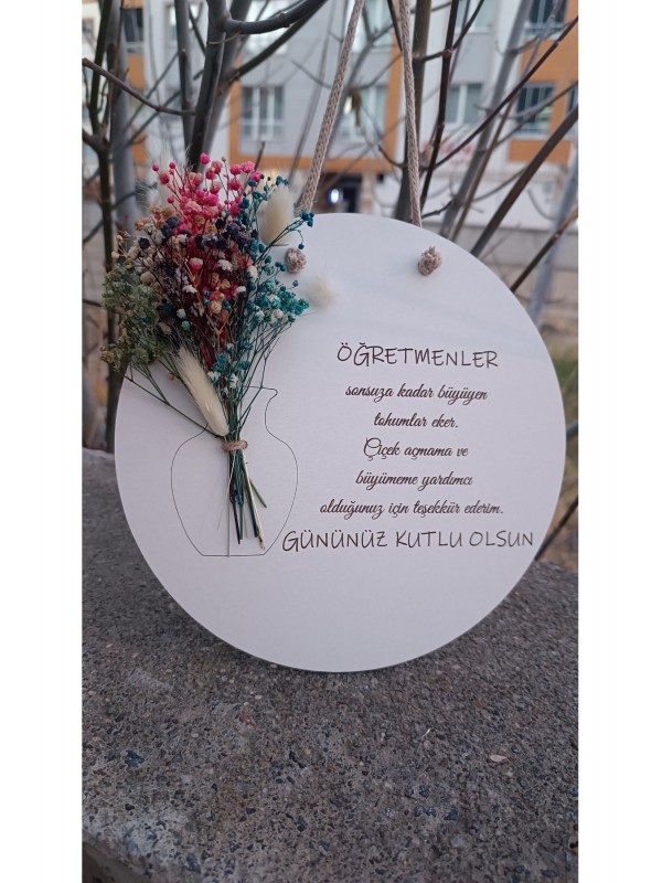 Öğretmenler Günü Duvar Dekoru Çiçek Süslemeli Hediye&hellip;